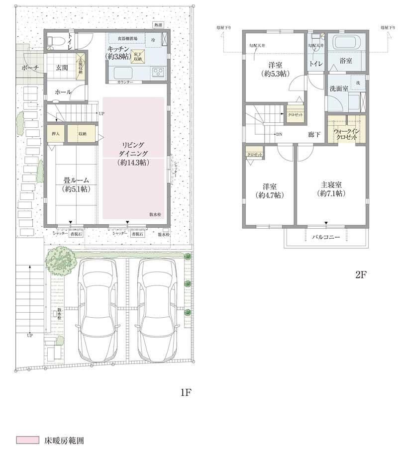 Floor plan. ion ・ 2000m government and large-scale commercial facilities are aligned to Vivre a "Shinyurigaoka" to the living area.