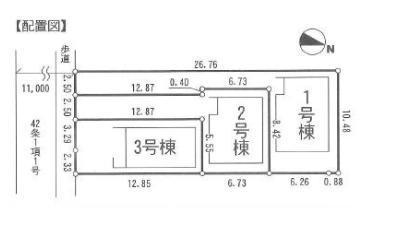 Compartment figure. Three buildings