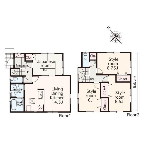 Floor plan. 49,800,000 yen, 4LDK, Land area 116.04 sq m , Building area 95.22 sq m