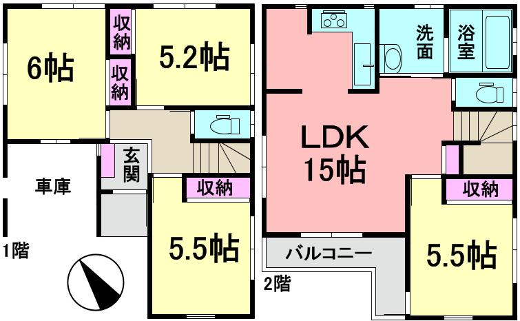 Floor plan. (D Building), Price 27,800,000 yen, 3LDK+S, Land area 77.66 sq m , Building area 93.78 sq m