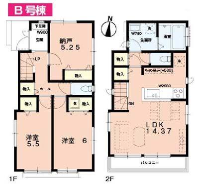 Floor plan. 31,800,000 yen, 2LDK+S, Land area 87.56 sq m , Building area 77.21 sq m compartment view