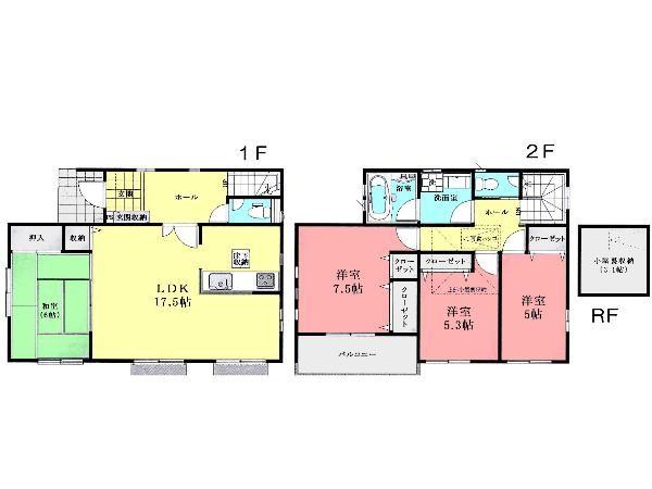 Floor plan. 36,800,000 yen, 4LDK, Land area 105.55 sq m , Building area 102.27 sq m