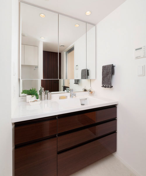 Bathing-wash room. According to the room beautifully coordinated wash room