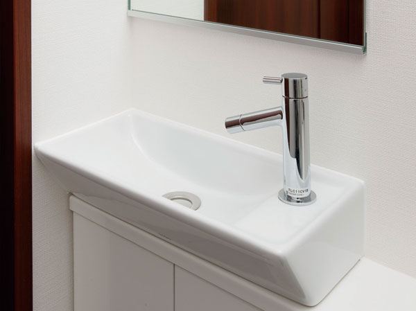 Toilet. Hand wash counter