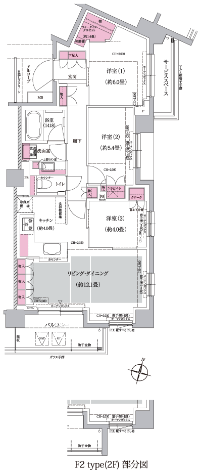 Floor: 3LD ・ K + WIC, the occupied area: 73.99 sq m, Price: TBD