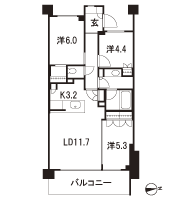 Floor: 3LD ・ K + WIC, the occupied area: 70 sq m, Price: TBD