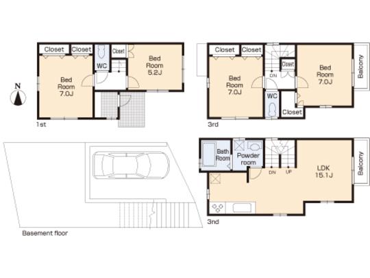 Floor plan. 39,800,000 yen, 4LDK, Land area 63.18 sq m , Building area 116.1 sq m floor plan