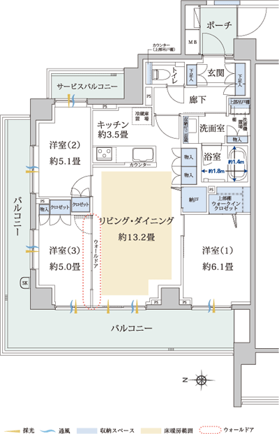 Floor: 3LDK + WIC + N, the occupied area: 75.18 sq m, Price: TBD