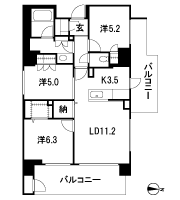 Floor: 3LDK + WIC + SIC + N + TR, the occupied area: 72 sq m, Price: TBD
