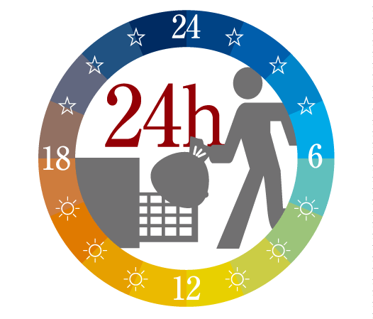 Features of the building.  [Out 24-hour garbage in the building] Since it is 24 hours a day garbage disposal, You can keep the inside of the dwelling unit always clean. (Conceptual diagram)