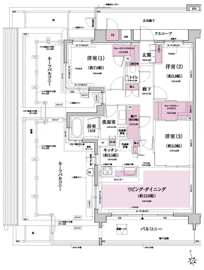 Floor: 3LDK + WTC + WIC + N, the occupied area: 82.52 sq m, Price: TBD