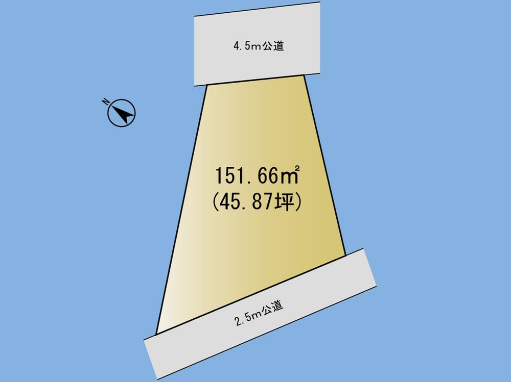 Compartment figure. Land price 14.5 million yen, Land area 151.66 sq m compartment view