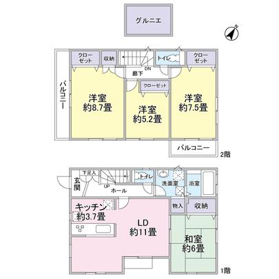 Floor plan. ◆ All the living room facing south