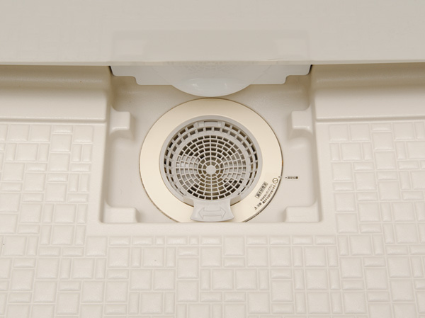 Bathing-wash room.  [Kururin poi drainage port] Easily gathered hair, Stainless steel hair catcher of discarded easy new shape. It prevents dirt with a fluorine-based special coating on the surface.