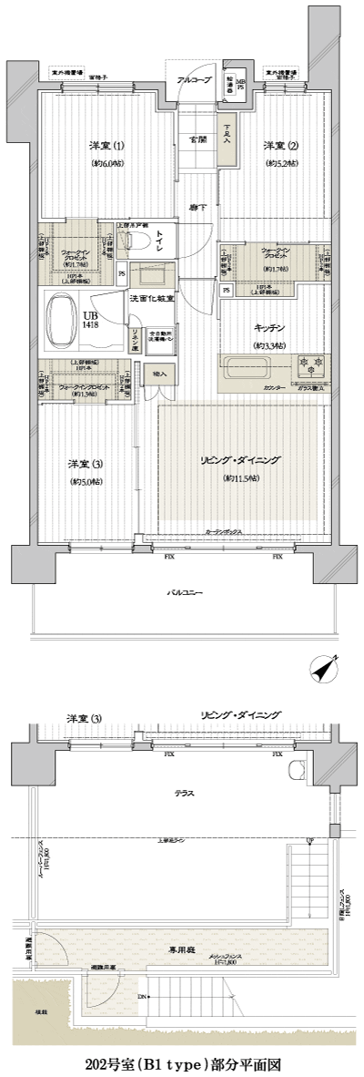 Floor: 3LD ・ K + 3WIC, occupied area: 71.02 sq m
