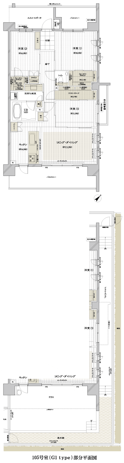 Floor: 3LD ・ K + FC + 2WIC, occupied area: 90.09 sq m