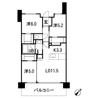Floor: 3LD ・ K + 3WIC, occupied area: 71.02 sq m