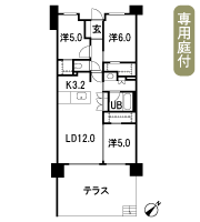 Floor: 3LD ・ K + 3WIC, occupied area: 70.37 sq m