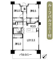 Floor: 3LD ・ K + 3WIC, occupied area: 76.22 sq m