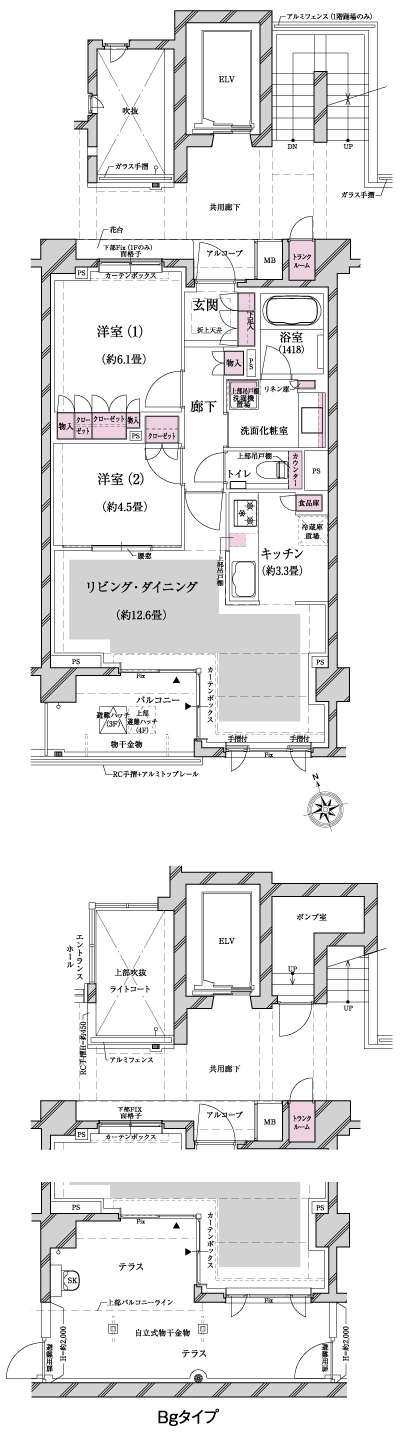 Floor: 2LDK, occupied area: 62.87 sq m