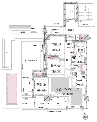 Floor: 3LDK, occupied area: 71.84 sq m