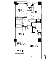 Floor: 3LDK, the area occupied: 75.5 sq m