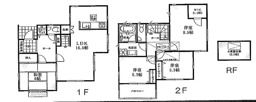 Floor plan. (4 Building), Price 36,800,000 yen, 4LDK, Land area 116.49 sq m , Building area 102.34 sq m