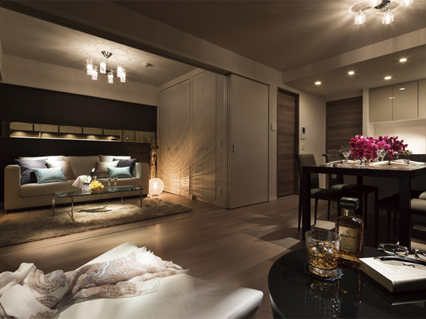 Living.  [living ・ dining] beautifully, And comfortable to spend every day, It aims to ensure the living space as a residence. (Model Room F type)