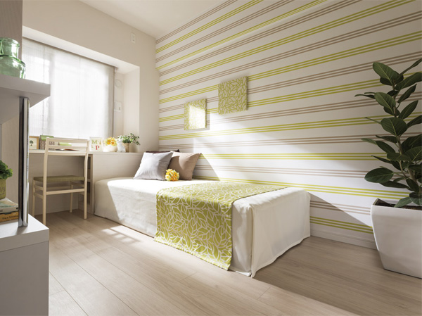 Interior.  [Western-style 2] Interior of the inlet slide door. Functional space configuration with less dead space. (Model Room F type)