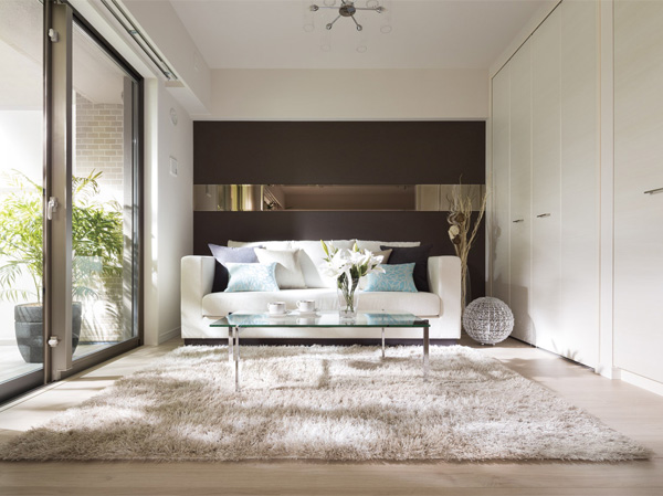 Interior.  [Western-style 3] If the open living and Western 3 of the slide wall (movable partition), To reduce the dead space, Spacious integrated space is realized. (Model Room F type)