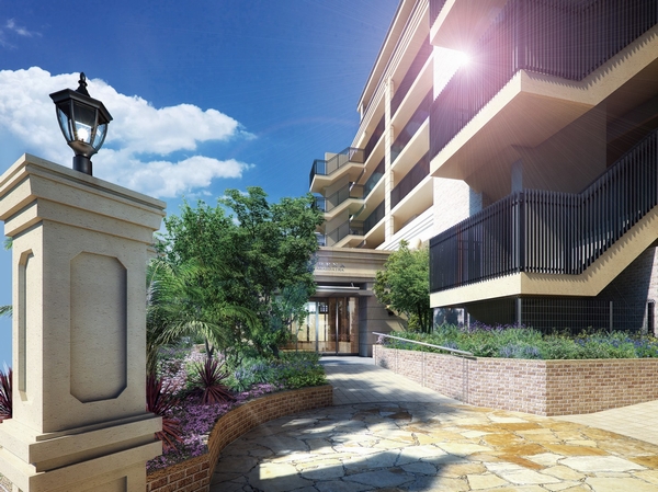 Building structure. Entrance Rendering CG