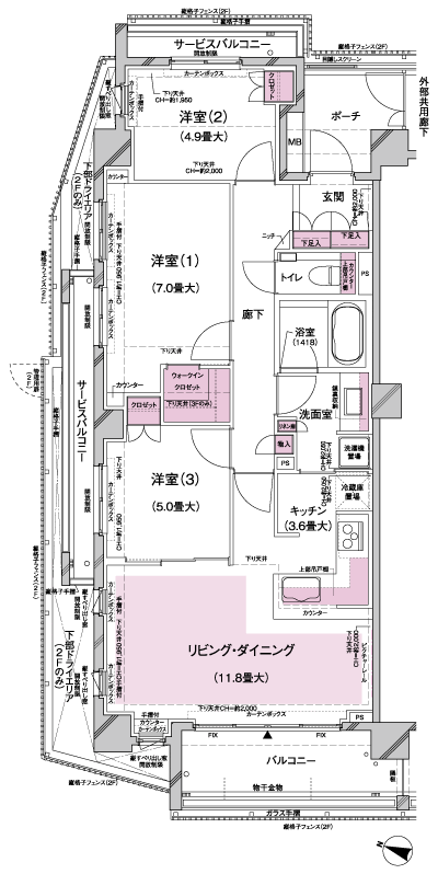 Floor: 3LDK + WIC, the occupied area: 76.08 sq m, Price: TBD