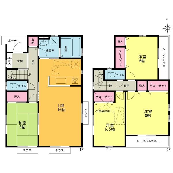 Floor plan. 35,800,000 yen, 4LDK, Land area 141.17 sq m , Building area 99.63 sq m