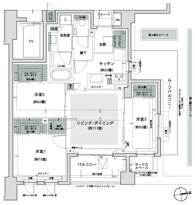 Floor: 3LDK + 3WIC + N + SIC, the occupied area: 75.71 sq m, Price: 54,380,000 yen, now on sale