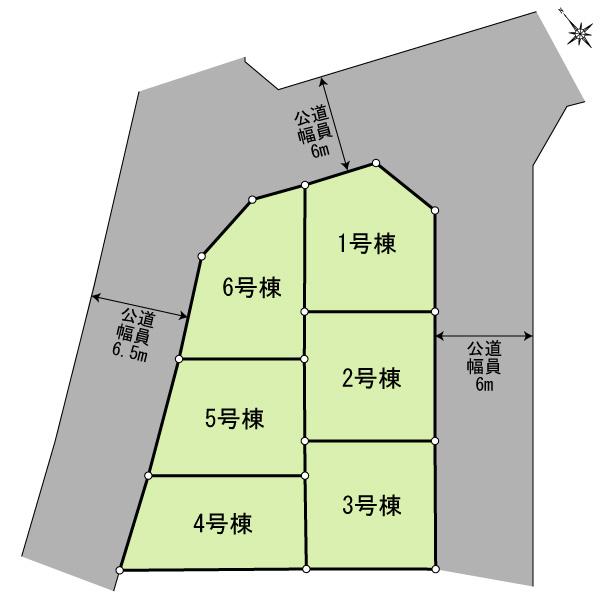 The entire compartment Figure. There is a feeling of opening facing in 3 directions land of more than width 6M adjacent to the park sectioning
