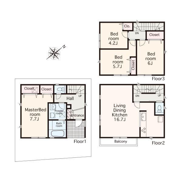 Floor plan. 36,800,000 yen, 4LDK, Land area 60.12 sq m , Building area 100.39 sq m