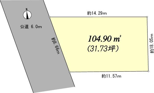 Compartment figure. Land price 63,800,000 yen, Land area 104.9 sq m