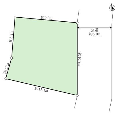Compartment figure. Seigatachi! Seddo in the southeast side of a public road about 5.0m! Sunshine is good!
