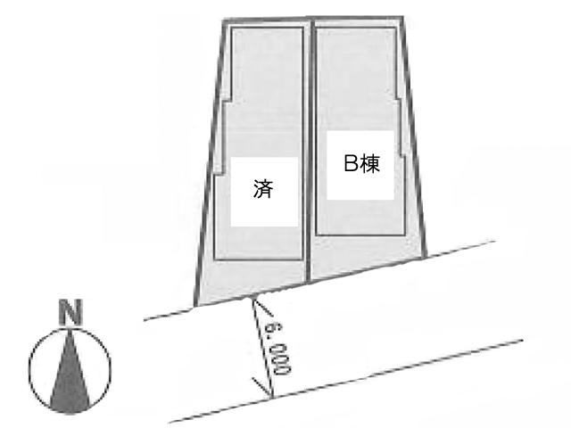The entire compartment Figure. Also safe parking and out at the front road 6m width