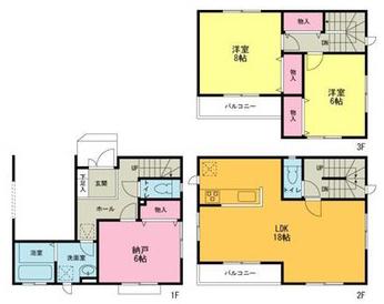Floor plan. 50,800,000 yen, 2LDK + S (storeroom), Land area 70.46 sq m , Building area 98.53 sq m