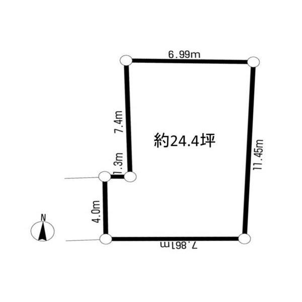 Compartment figure. Land price 22,800,000 yen, Land area 80.72 sq m