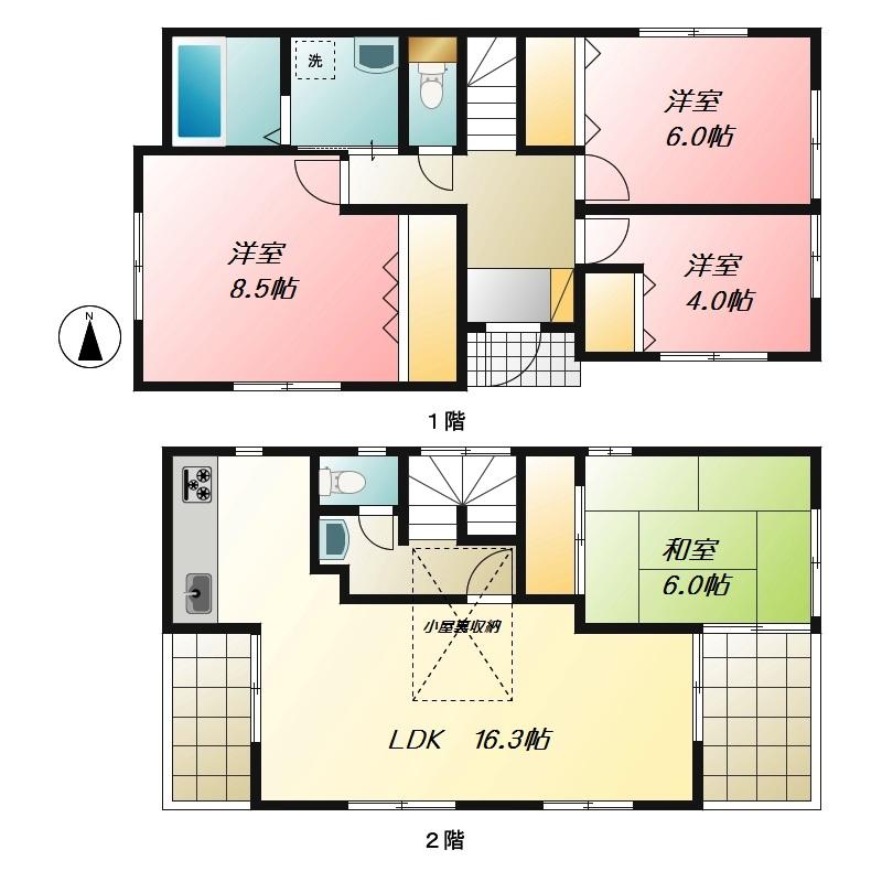 Floor plan. (16 Building), Price 41,158,000 yen, 4LDK, Land area 100.5 sq m , Building area 99.9 sq m