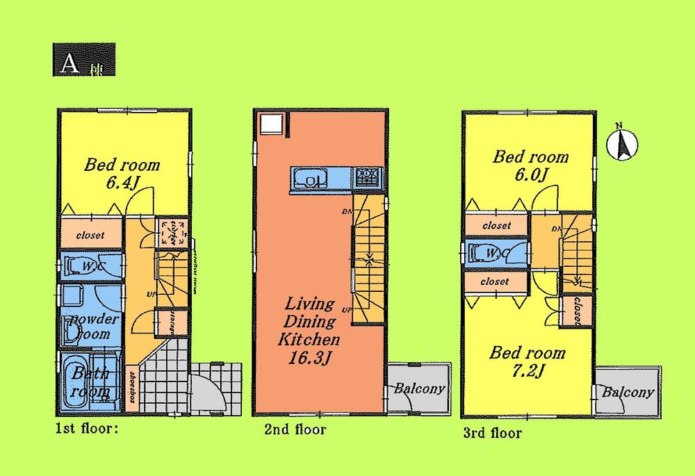 Floor plan. 31,800,000 yen, 3LDK, Land area 74.95 sq m , Building area 93.24 sq m