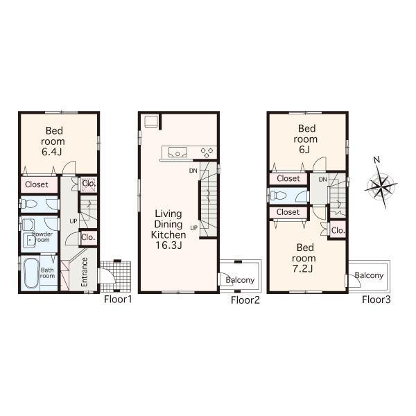 Floor plan. 31,800,000 yen, 3LDK, Land area 74.95 sq m , Building area 93.24 sq m