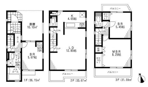 Floor plan. (11 Building), Price 42,500,000 yen, 3LDK, Land area 60.26 sq m , Building area 101.41 sq m