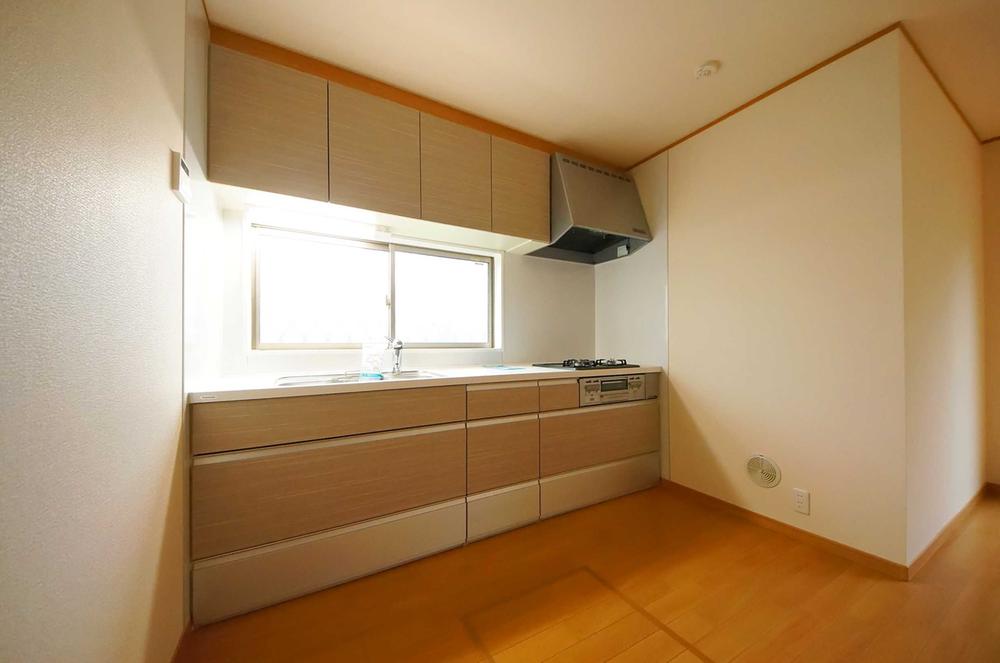 Kitchen. Indoor (11 May 2013) Shooting, Artificial marble top ・ Three-neck is a gas stove in the kitchen.