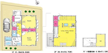 Floor plan. 36,800,000 yen, 2LDK, Land area 78.83 sq m , Building area 60.3 sq m