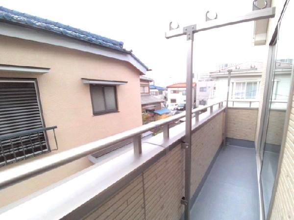 Balcony. South-facing wide balcony of