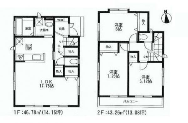 Floor plan. 51,800,000 yen, 3LDK, Land area 85.74 sq m , Building area 90.04 sq m