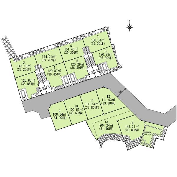 The entire compartment Figure. All 14 is a two-story new construction condominiums of buildings